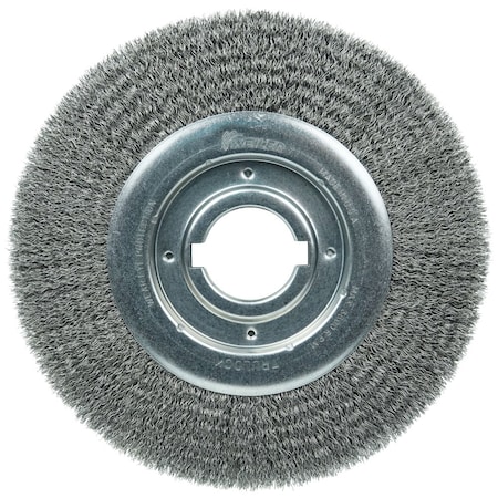 Weiler 10" Medium Face Crimped Wire Wheel .0118" Steel Fill 2" Arbor Hole 6150